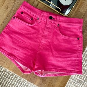 rag & bone Bright Pink Jean Shorts says 24 but runs 26